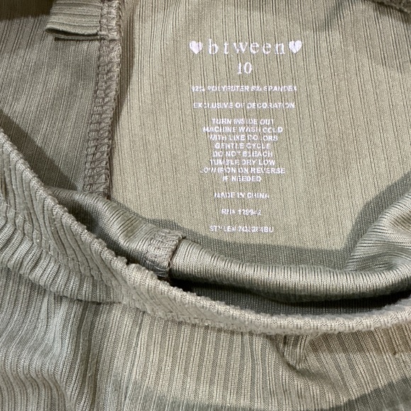 Green Ribbed Pants - Picture 2 of 2